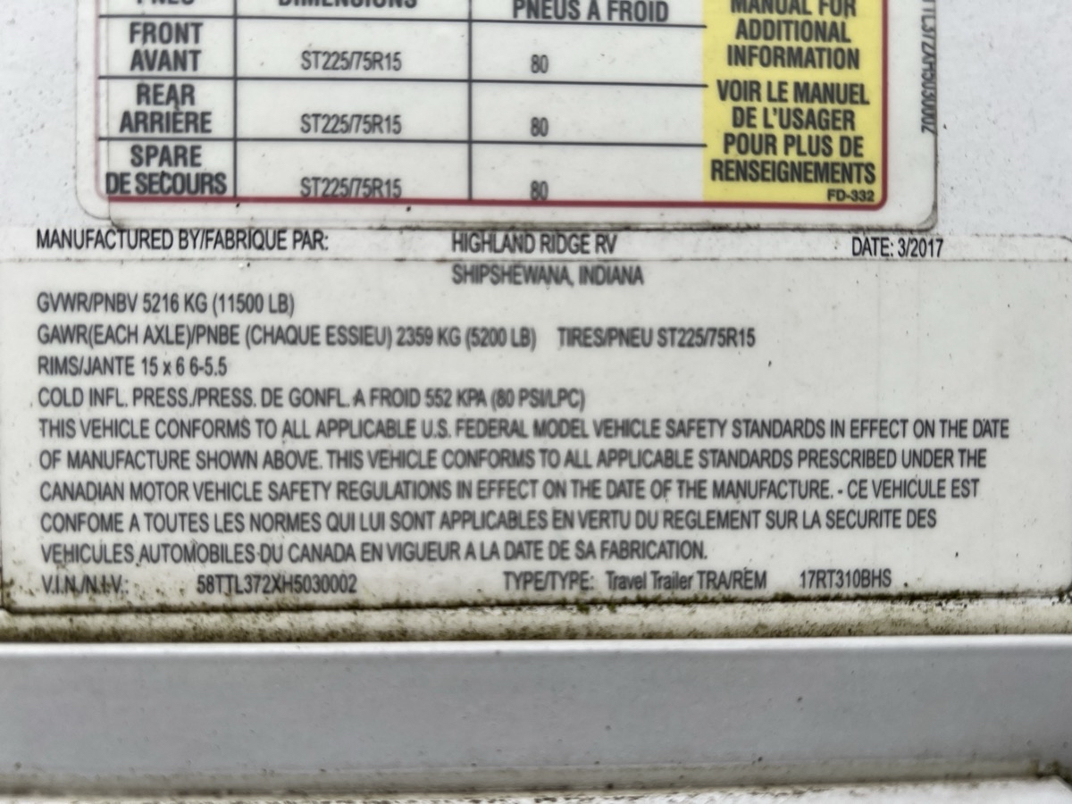 2017 Highland Ridge Roamer Travel Trailer 310BHS - Image 51