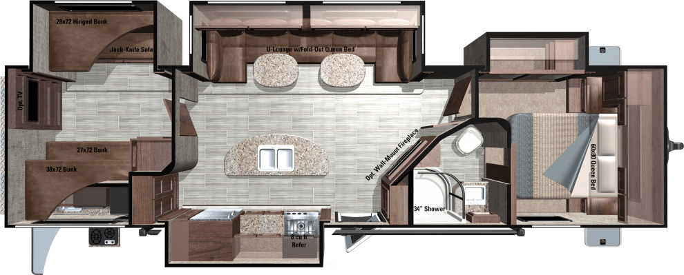 2017 Highland Ridge Roamer Travel Trailer 310BHS - Image 52