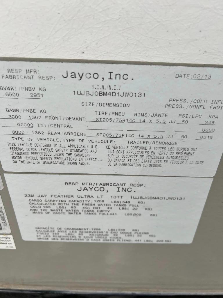 2013 Jayco Jayfeather Ultra Lite 23M Travel Trailer - Image 18