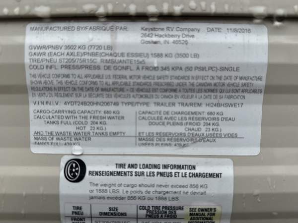 2017 Keystone Hideout 24BHS - Image 36