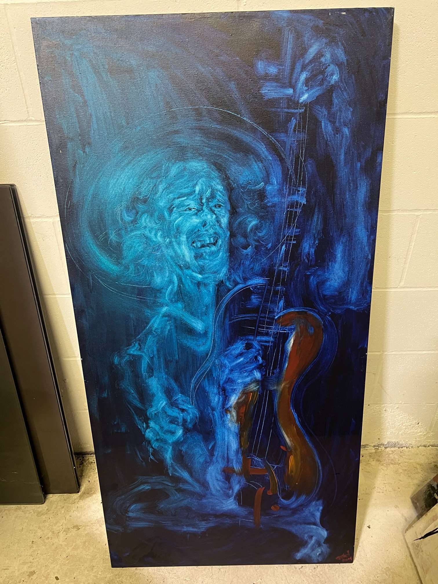 Blue Guitar Painting