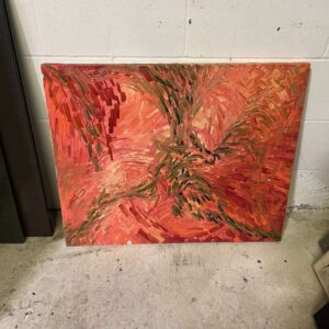 Pink Silkscreen Painting