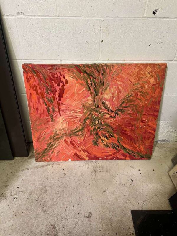 Pink Silkscreen Painting