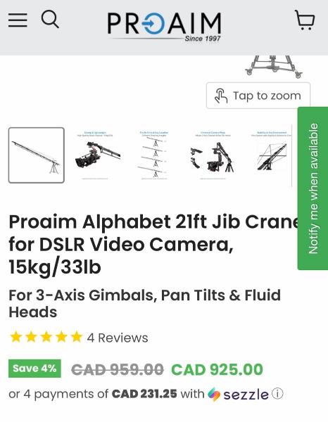 PROAIM Alphabet 21ft Jib Crane - Image 6