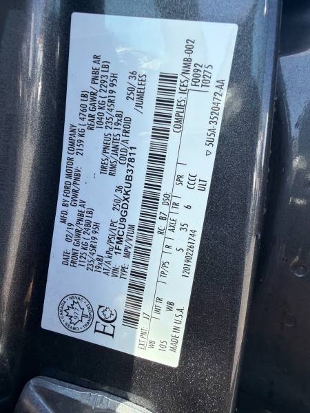 2019 Ford Escape SE 4D Utility 4WD - Image 18