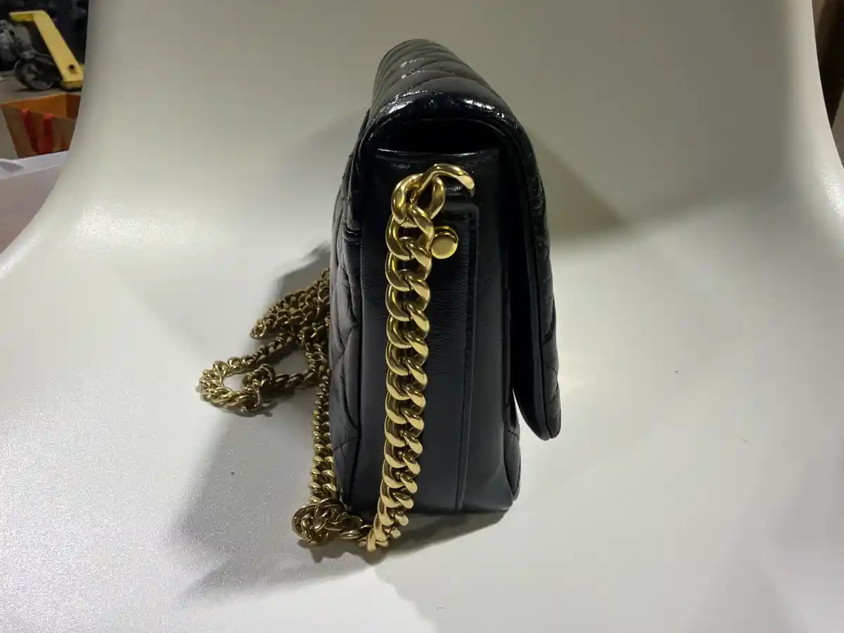 Chanel 23P Mini Flap Black Leather Bag Maxi - Image 5