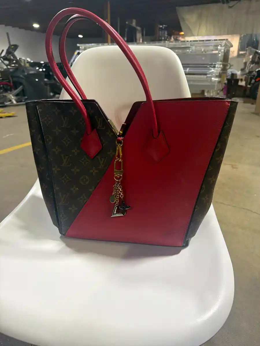 Louis Vuitton Monogram Kimono MM Brown Red Tote Bag - Image 3