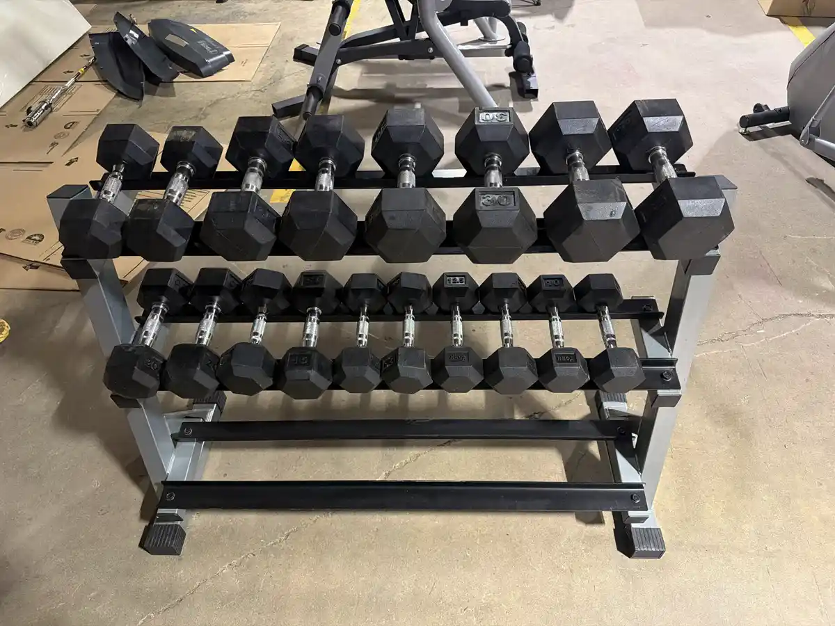 X-Plode 3 Tier Dumbbell Rack with Weights