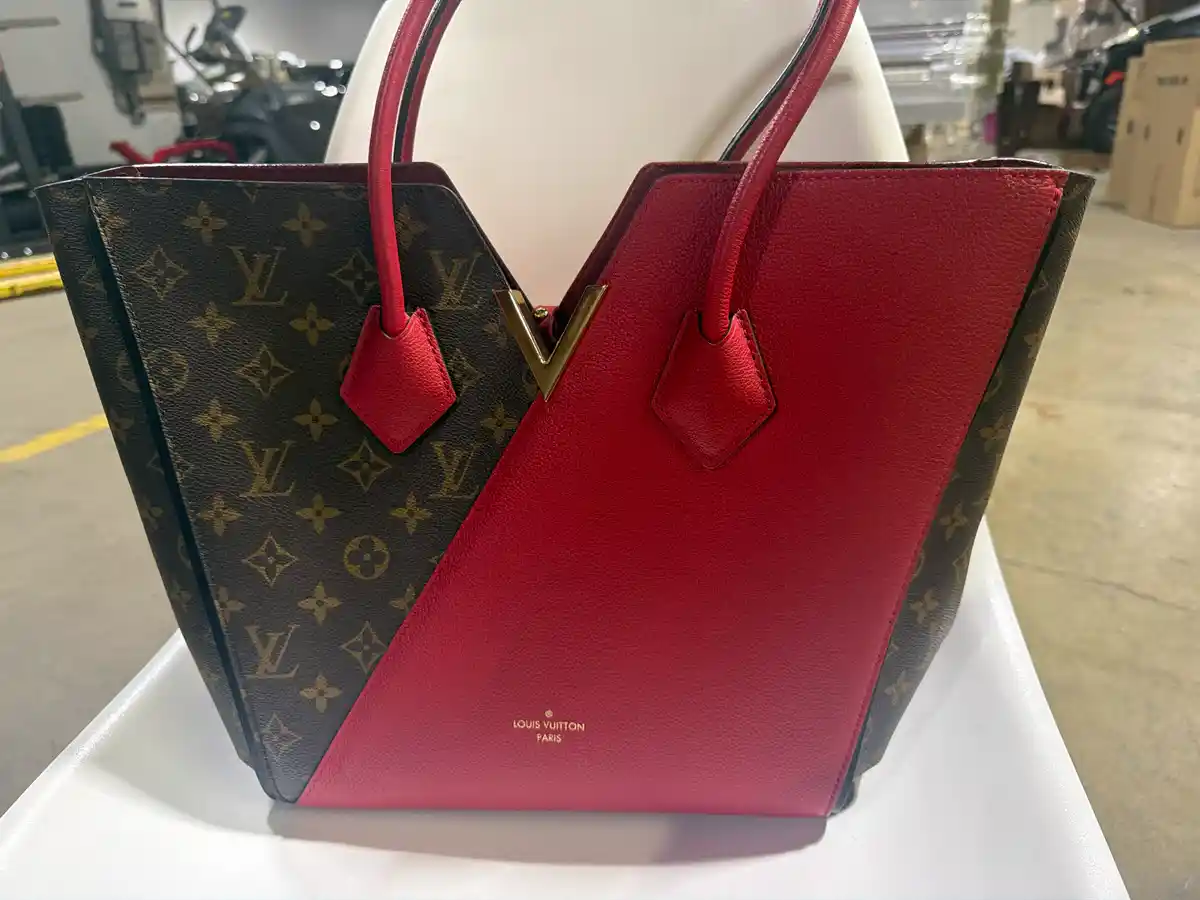 Louis Vuitton Monogram Kimono MM Brown Red Tote Bag