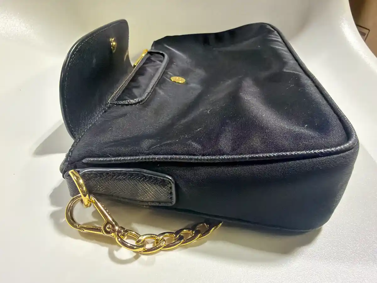 Prada Tessuto Nylon Saffiano Crossbody Bag Nero Black - Image 4