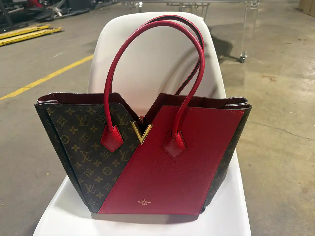 Louis Vuitton Monogram Kimono MM Brown Red Tote Bag - Image 4