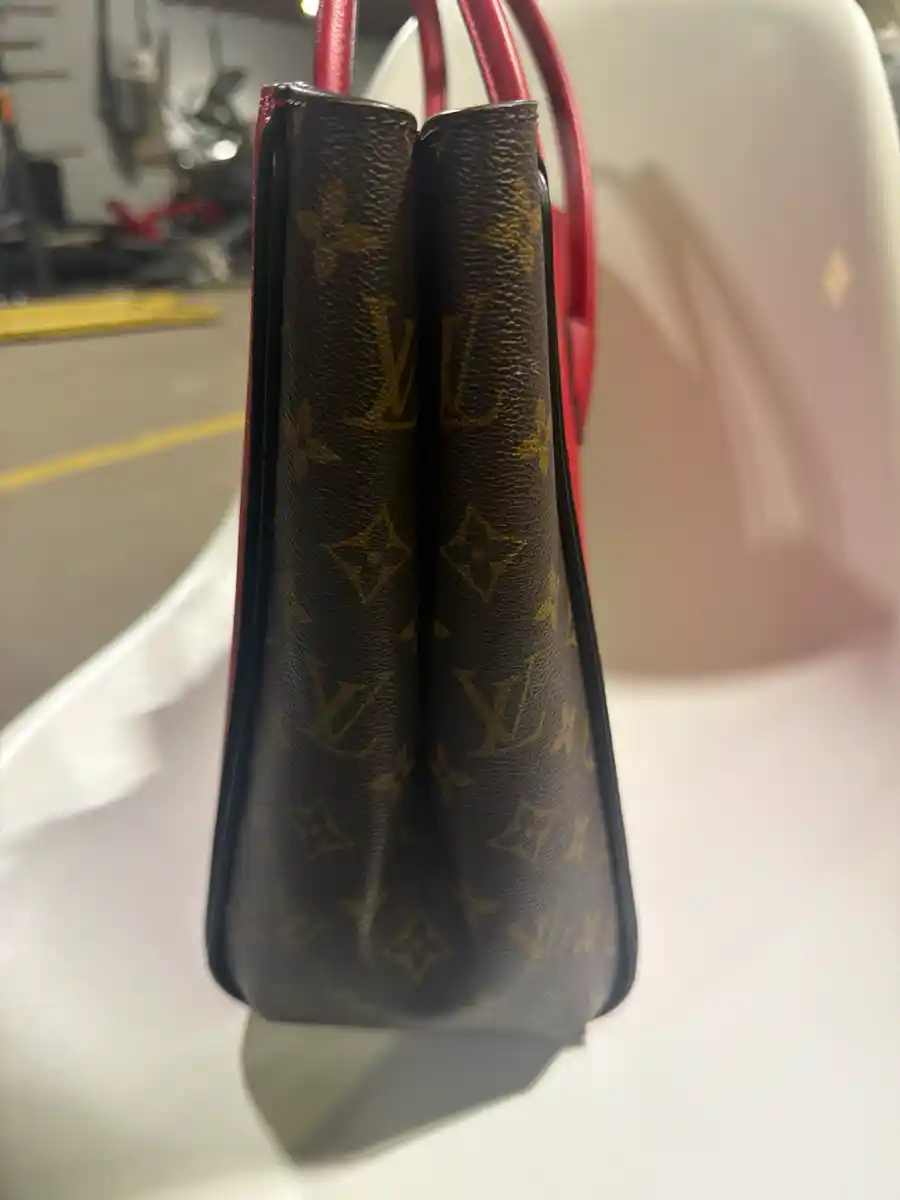 Louis Vuitton Monogram Kimono MM Brown Red Tote Bag - Image 6