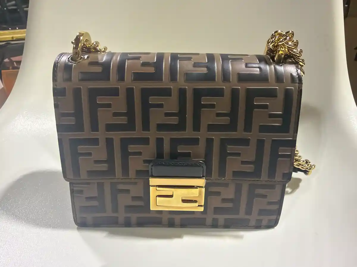 Fendi Zucca FF Kan U Shoulder/Crossbody bag