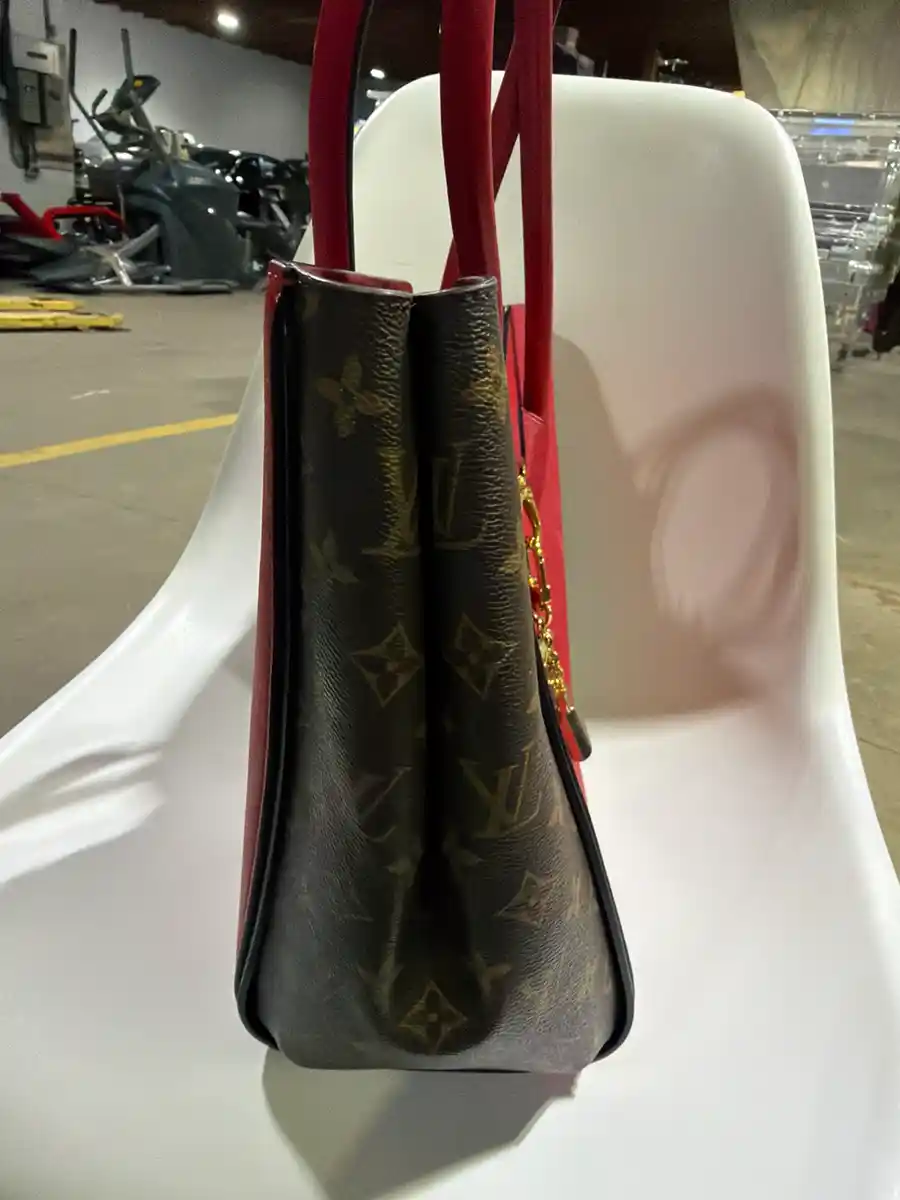 Louis Vuitton Monogram Kimono MM Brown Red Tote Bag - Image 5