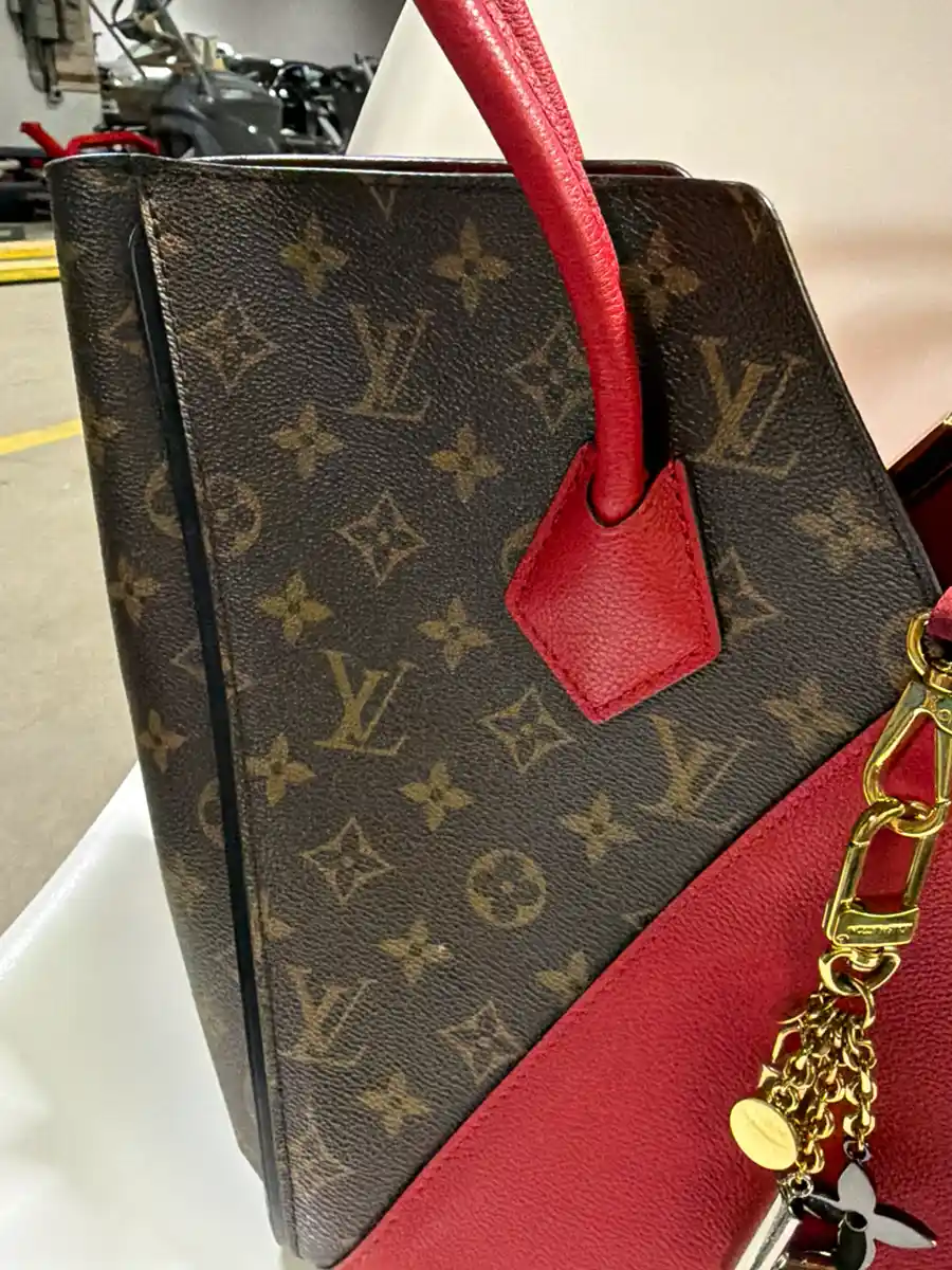 Louis Vuitton Monogram Kimono MM Brown Red Tote Bag - Image 8