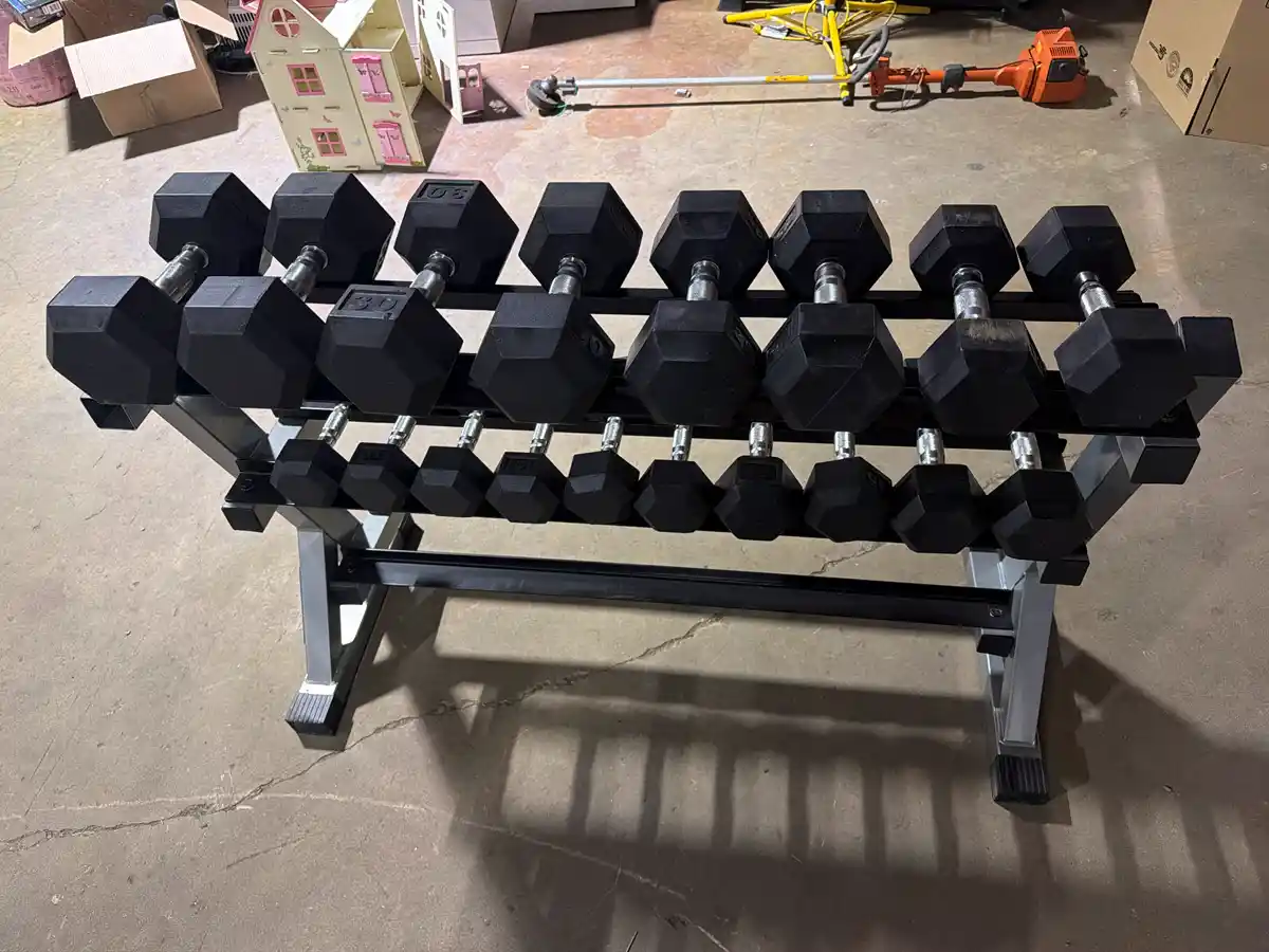X-Plode 3 Tier Dumbbell Rack with Weights - Image 2